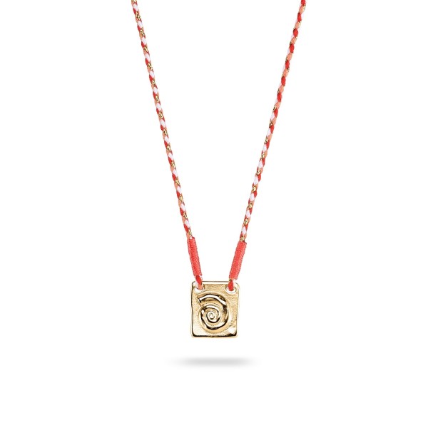 Collar Tiaré con placa Caracola multicolor