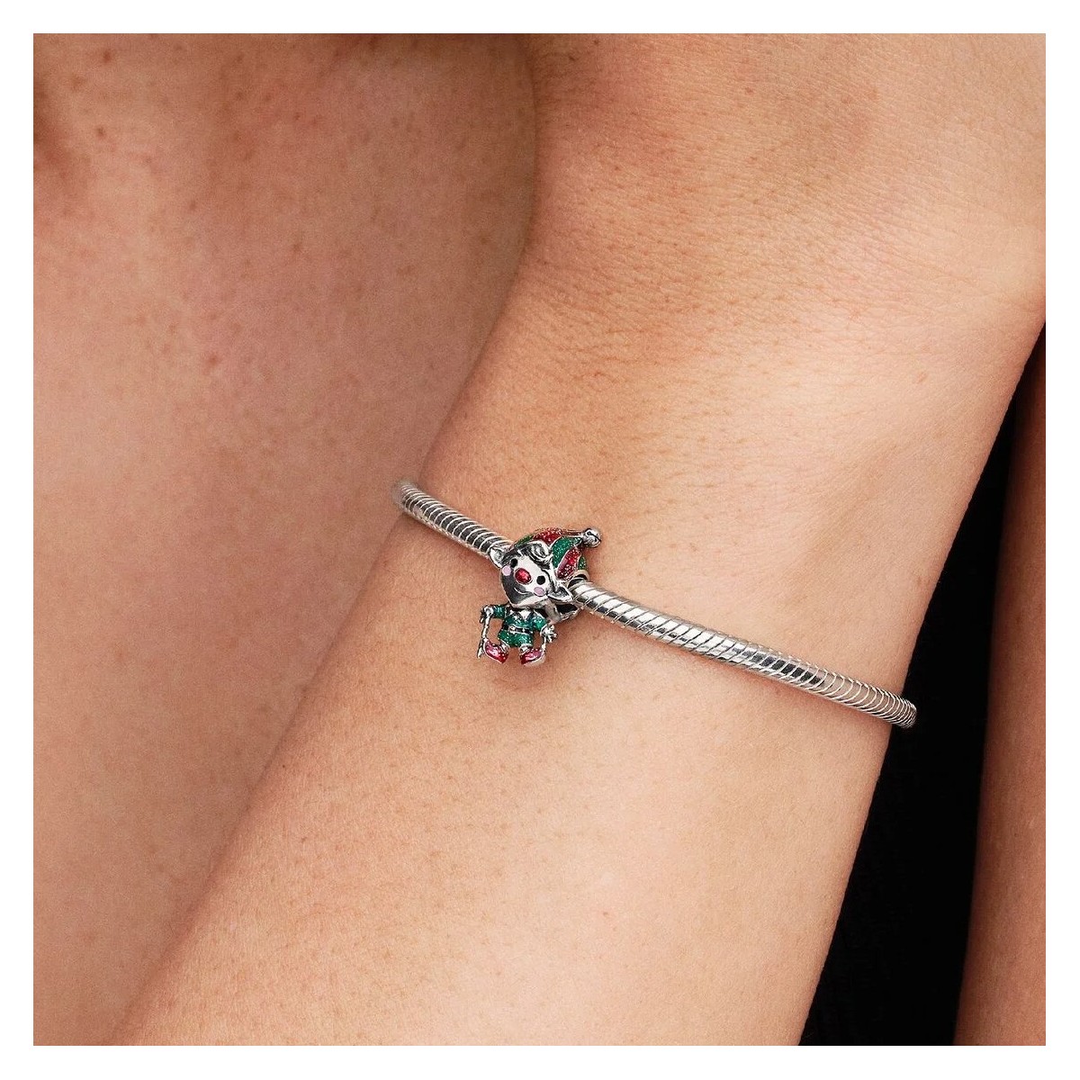 Charm Colgante Elfo Móvil en Plata de Ley