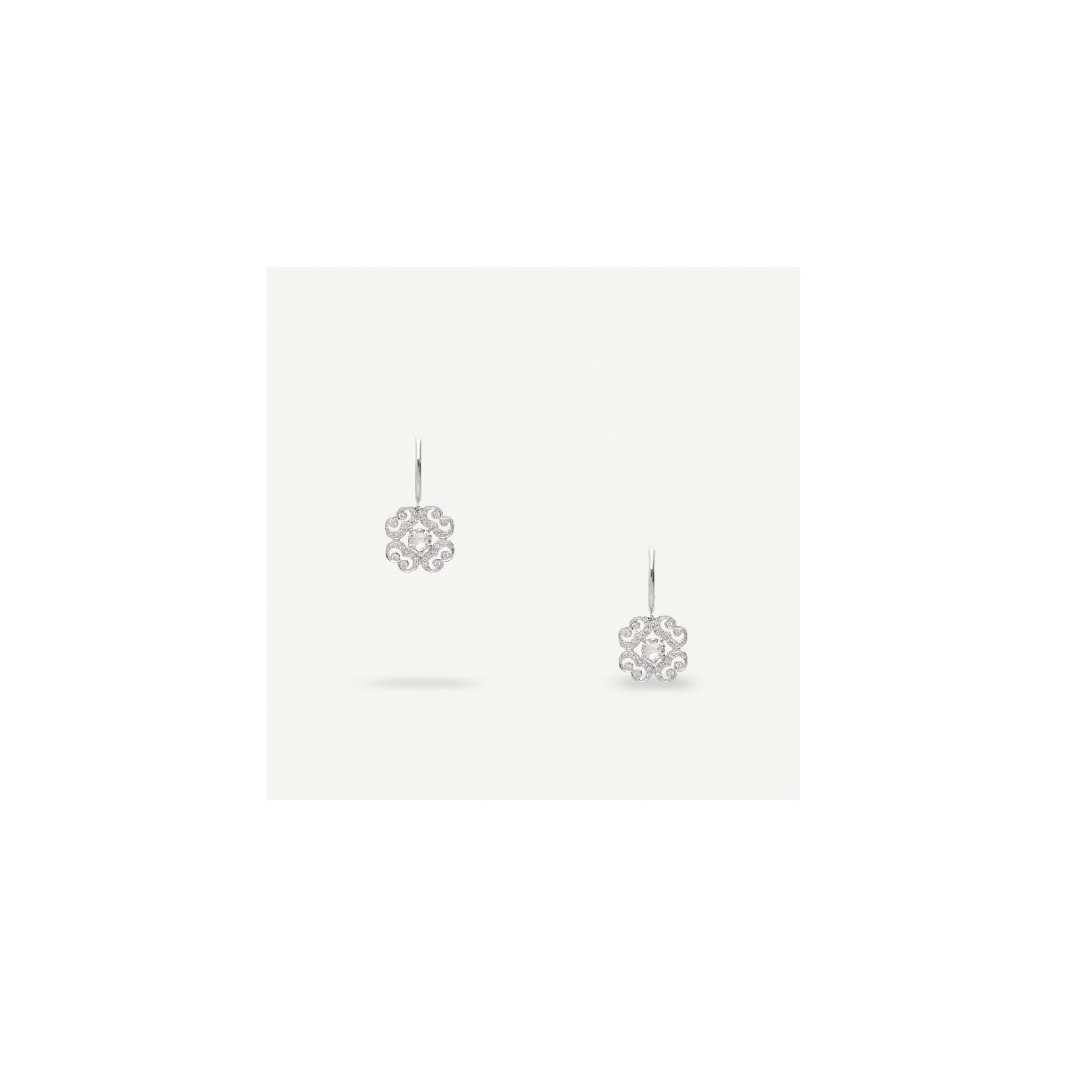 Arracades Or Blanc 18k amb Diamants