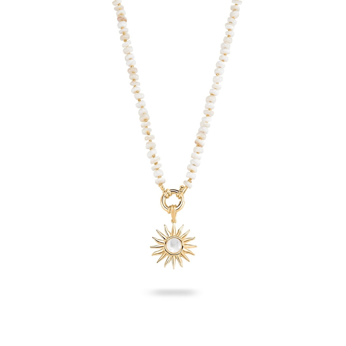 TIARE Short Necklace White / Gold – Agatha