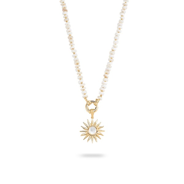 TIARE Short Necklace White / Gold – Agatha
