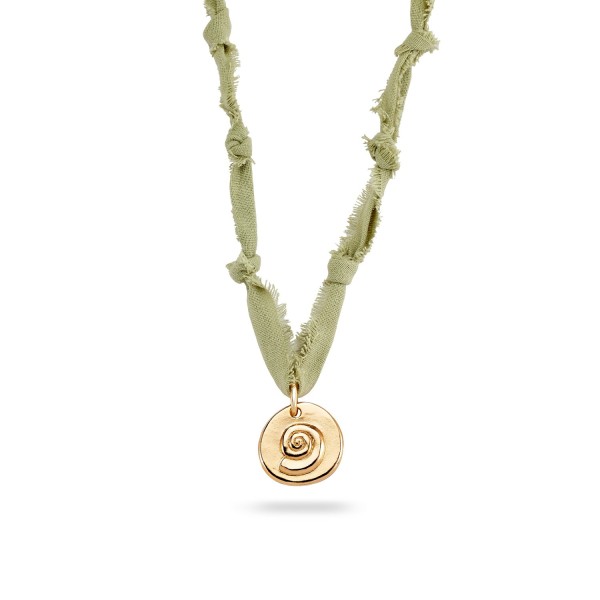 Collaret TIARE Verd / Daurat – Agatha