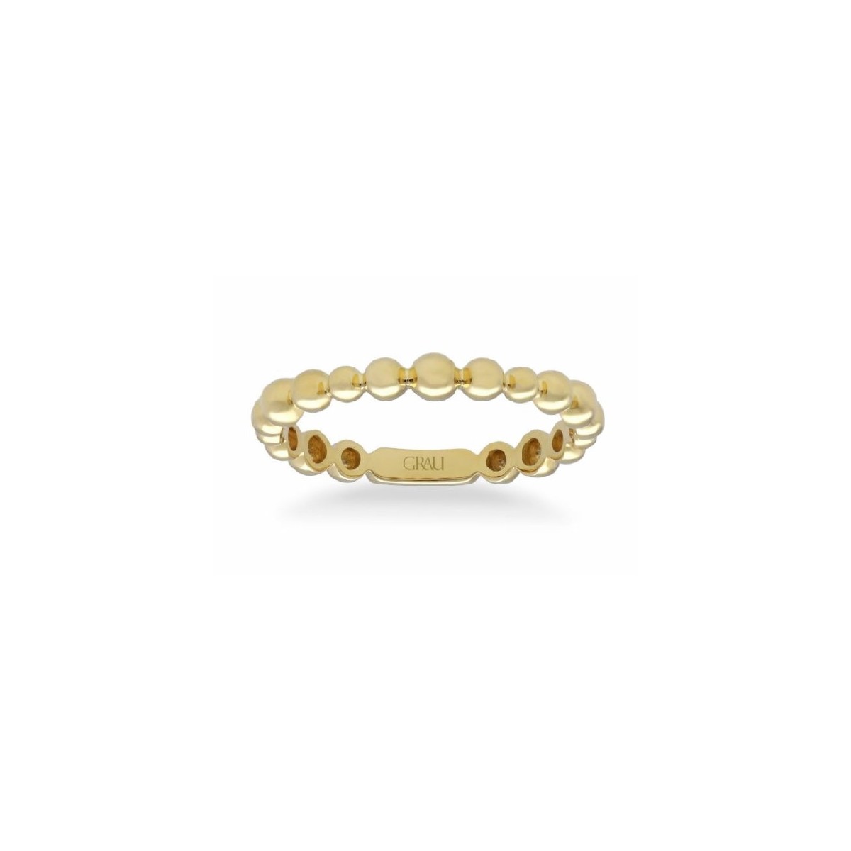 Bollicine Circular Ring Grau Yellow Gold
