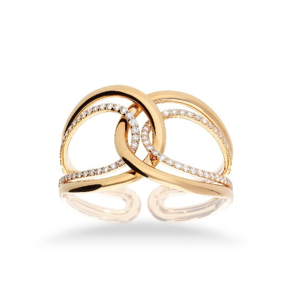 Grau Rose Gold Slave Bracelet with Pavé Diamonds (5.50ct)