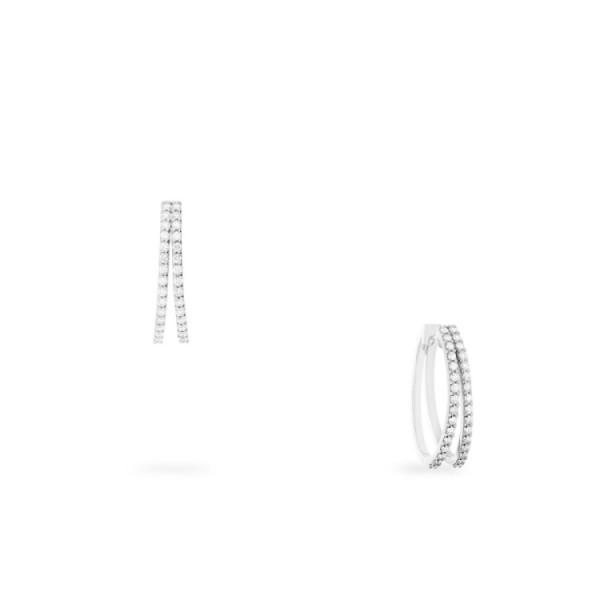 Arracades Criolla Doble d’Or Blanc amb Diamants