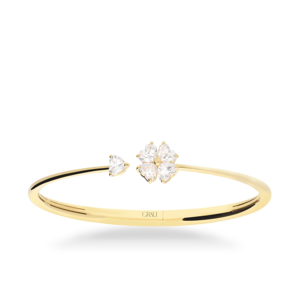 Bouquet Bracelet in Yellow Gold with Diamond Flower (1.65ct)