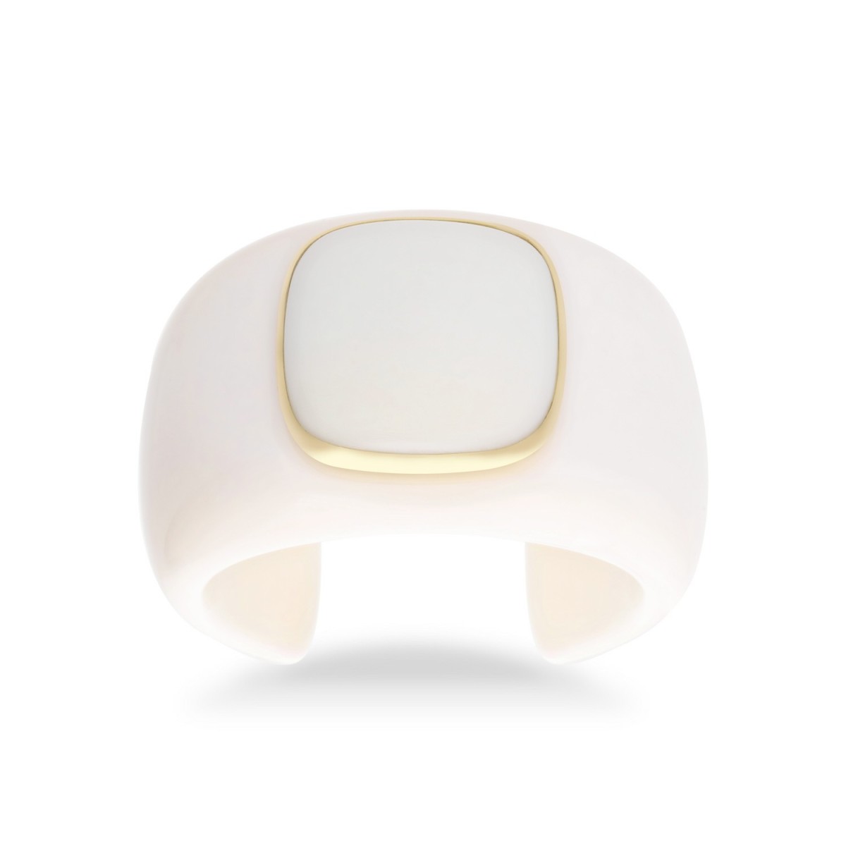 Grau Bracelet in White Bakelite with White Agate