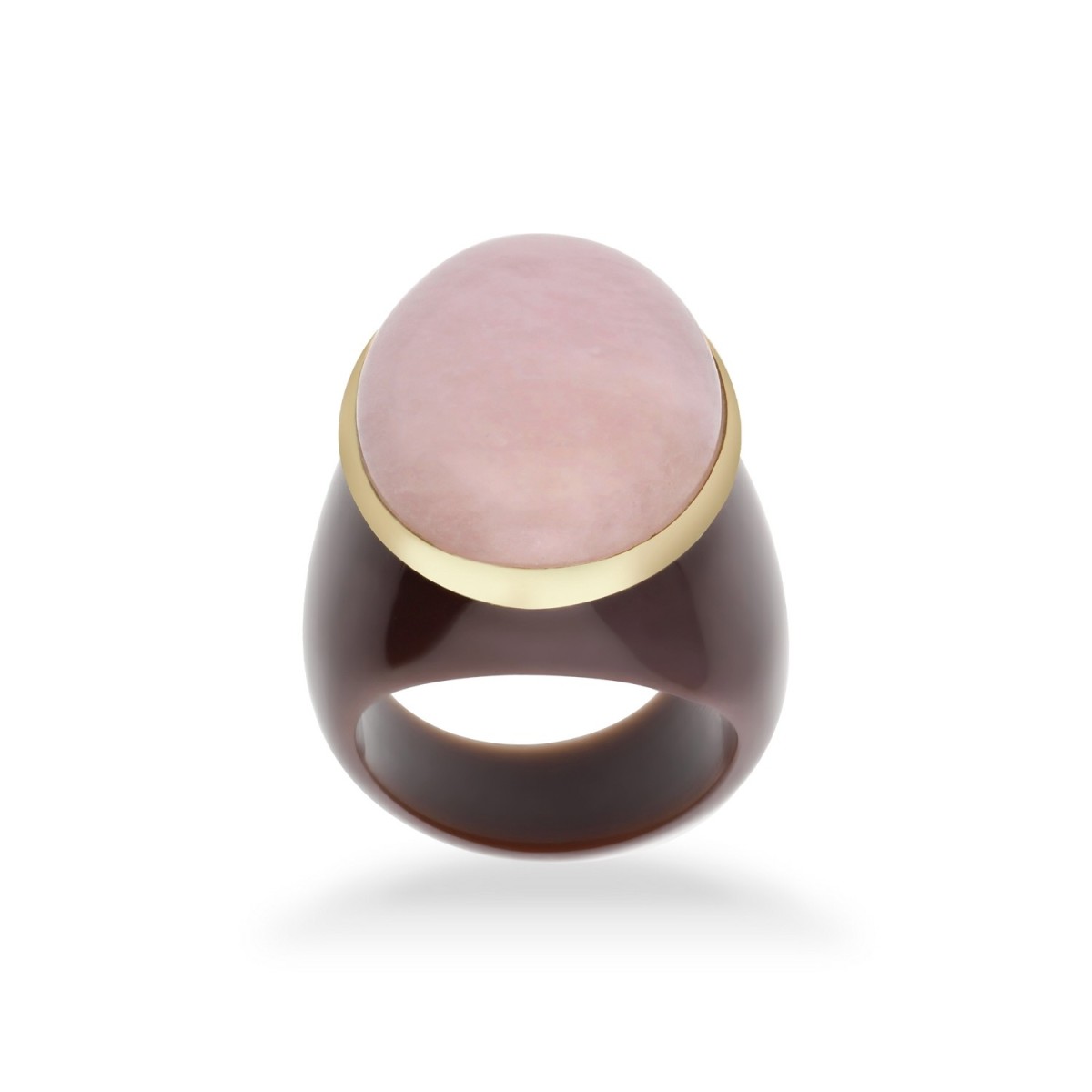 Grau Ring in Yellow Gold with Brown Morganite