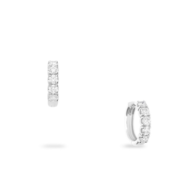 Pendientes criolla con 5 Diamantes frontales (0.80ct)