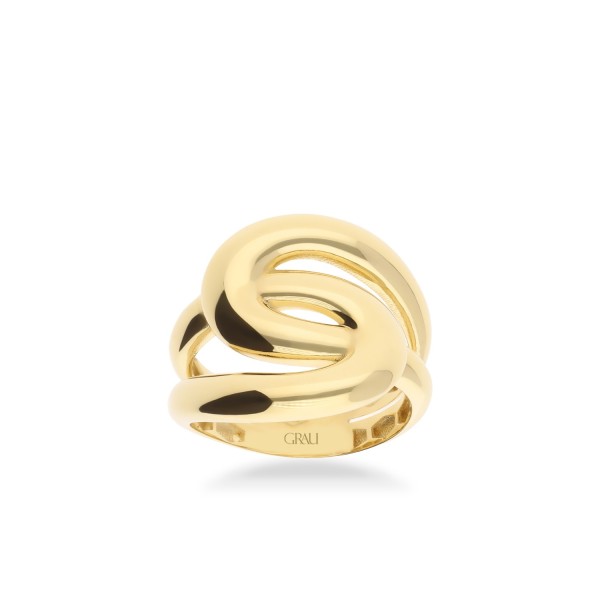 Yellow Gold Central Knot Ring | Jewelry Online Grau