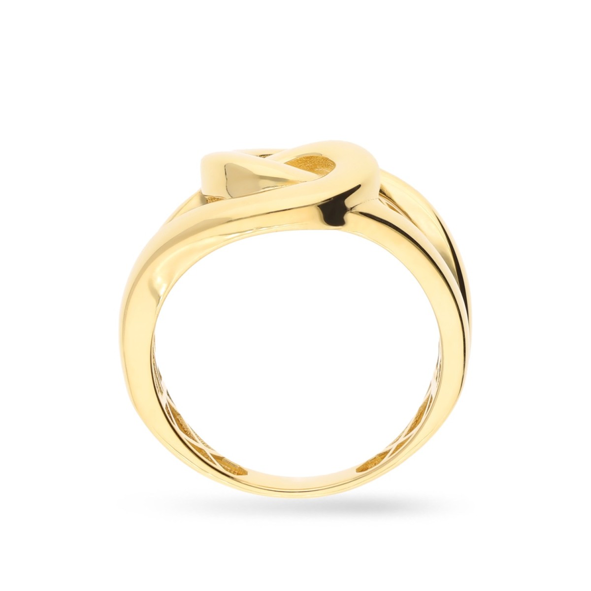 Yellow Gold Central Knot Ring | Jewelry Online Grau