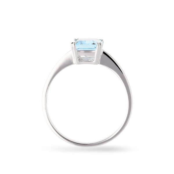 Anillo Grau de oro blanco con aguamarina (1.23ct)