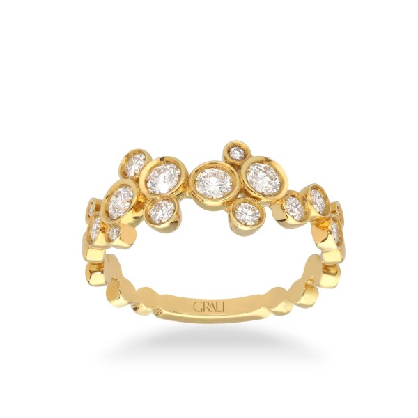 Anell Aura Grau Or Groc i Diamants – Joieria Online Grau