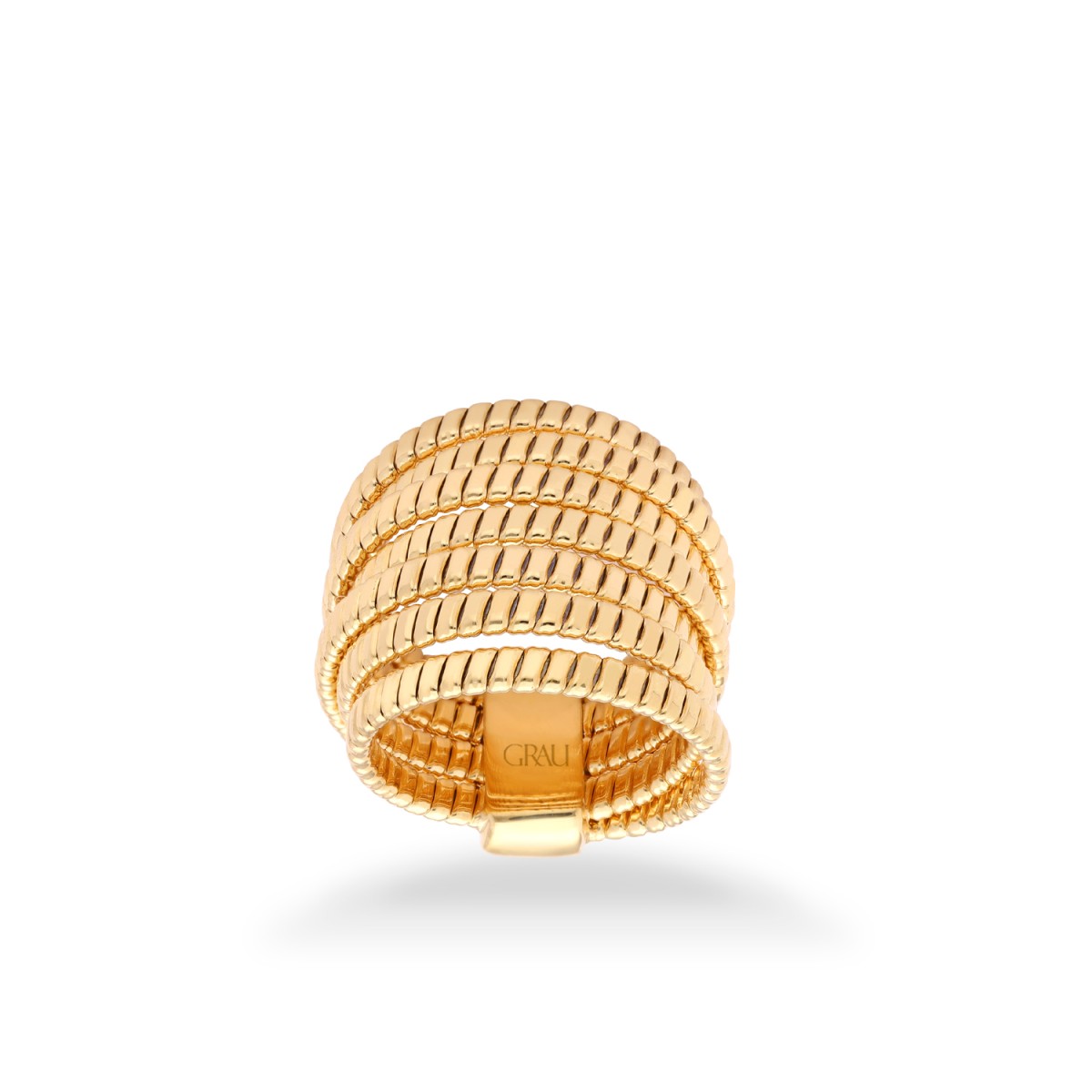 Anell Tubogas Grau 7 Voltes Or Groc – Joieria Grau