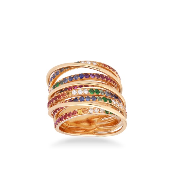 Anell Entrecreuat Grau Rainbow – Joieria Grau