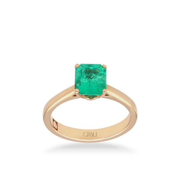 Anillo esmeralda corazón de oro Grau – Joyería Online Grau