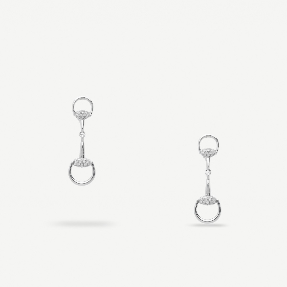 Pendientes Gucci Horsebit de Oro blanco con Diamantes