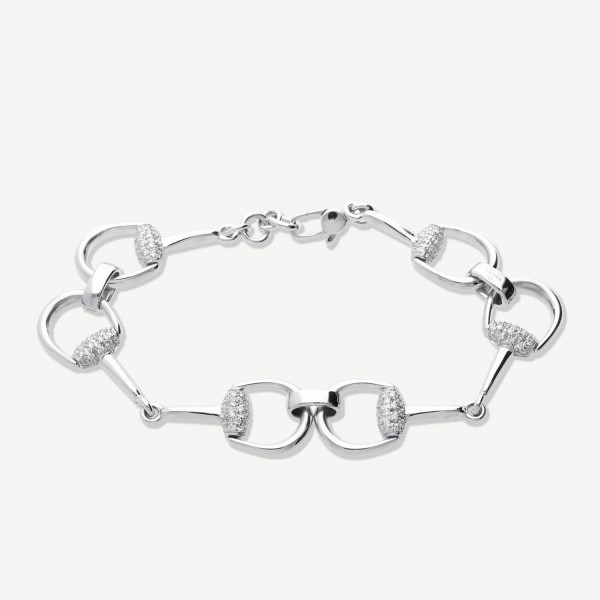 Pulsera Gucci Horsebit de Oro blanco con Diamantes