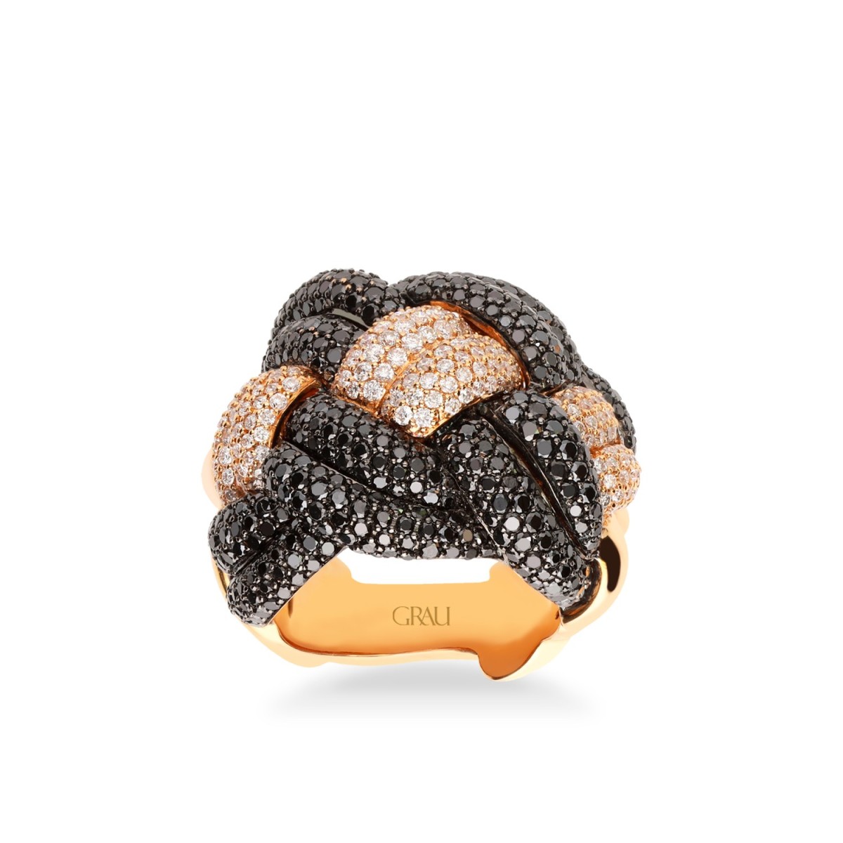 Braids Grau yellow Gold and Diamonds Ring