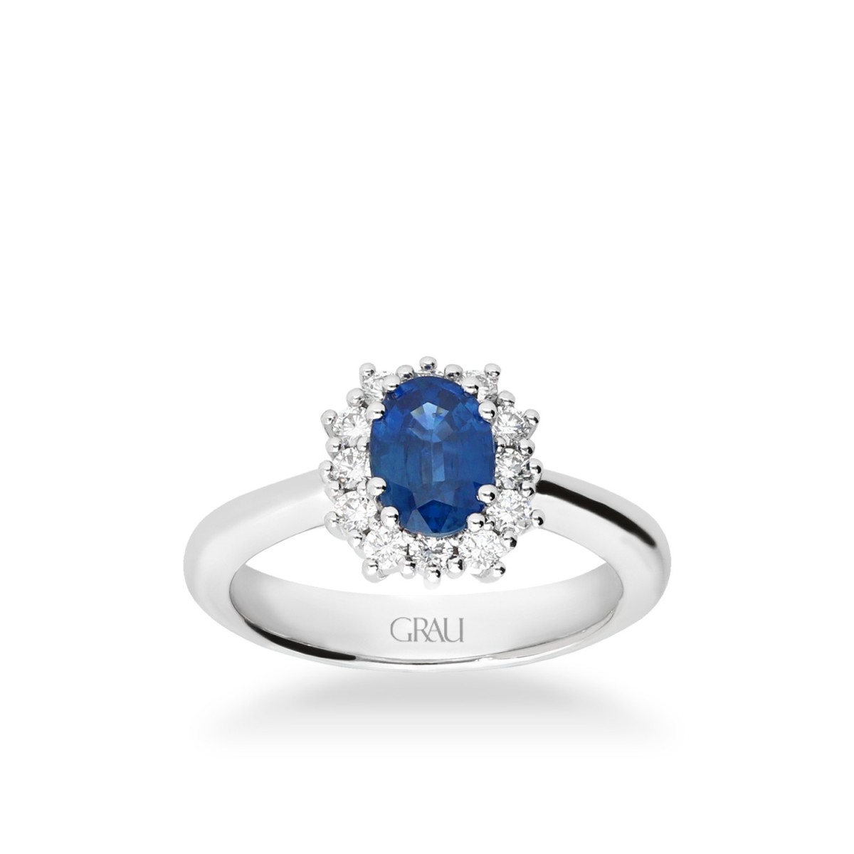 Rosette Ring Grau Sapphire and White Gold