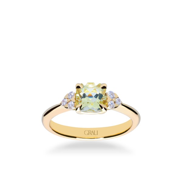 Ring Grau Yellow Gold and Quartz Lemon