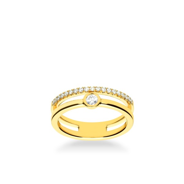 Yellow Gold and Diamonds Grau Wedding Ring