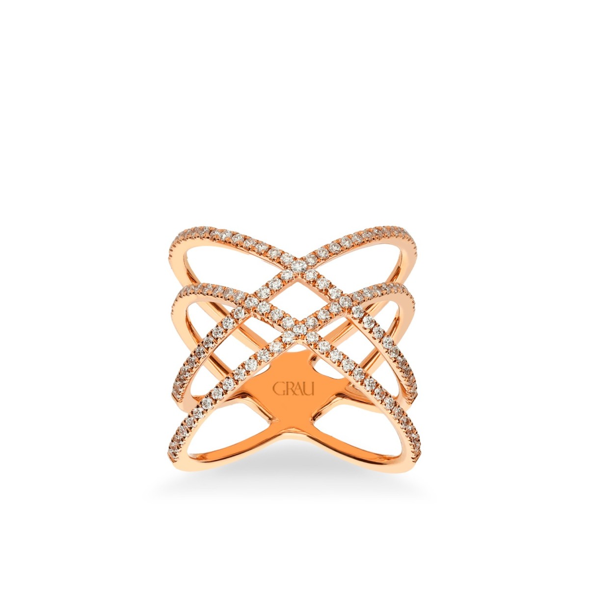 Anell Cèrcols Or Rosa i Diamants