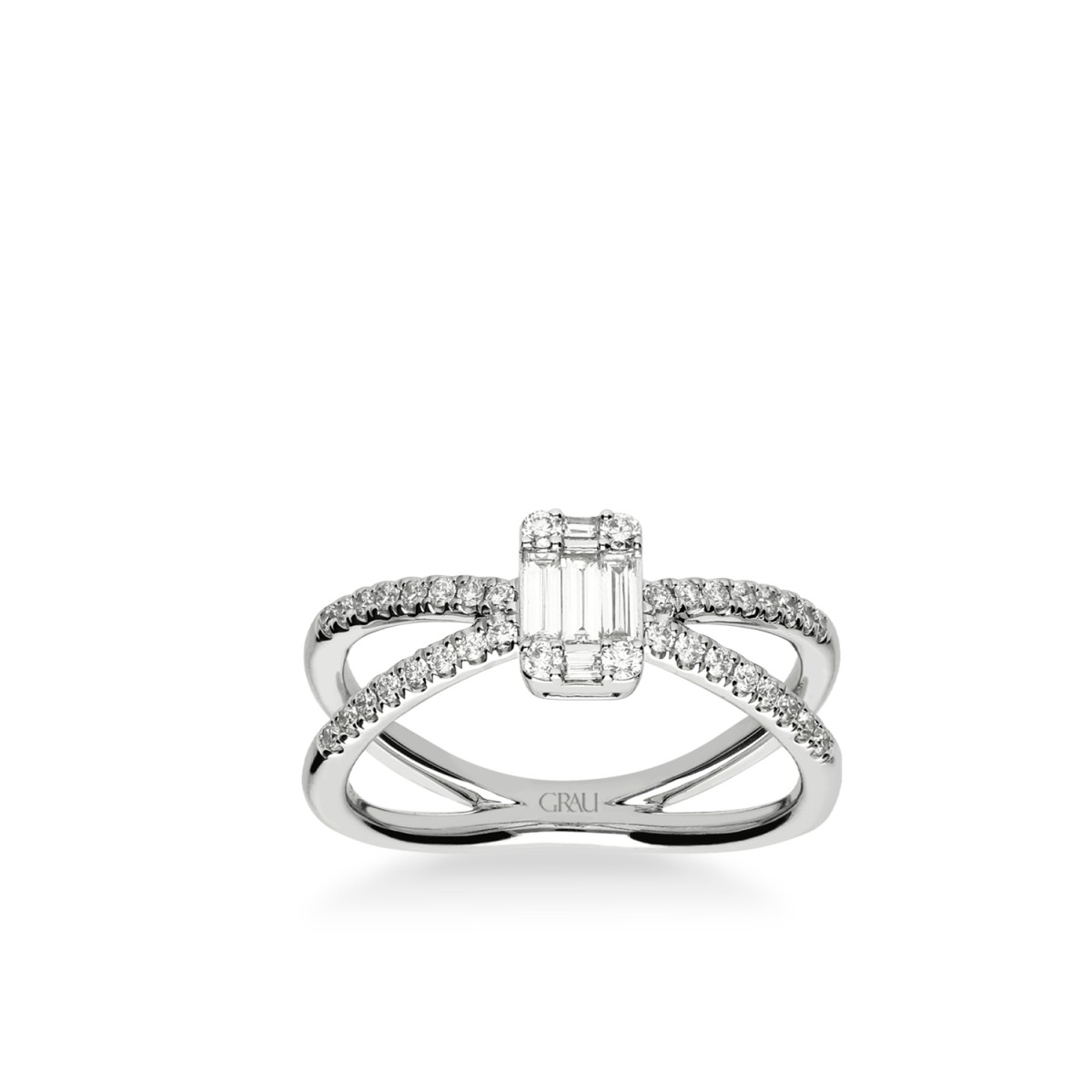 White Gold and Diamonds Engagement Ring – Jewelry Online Grau