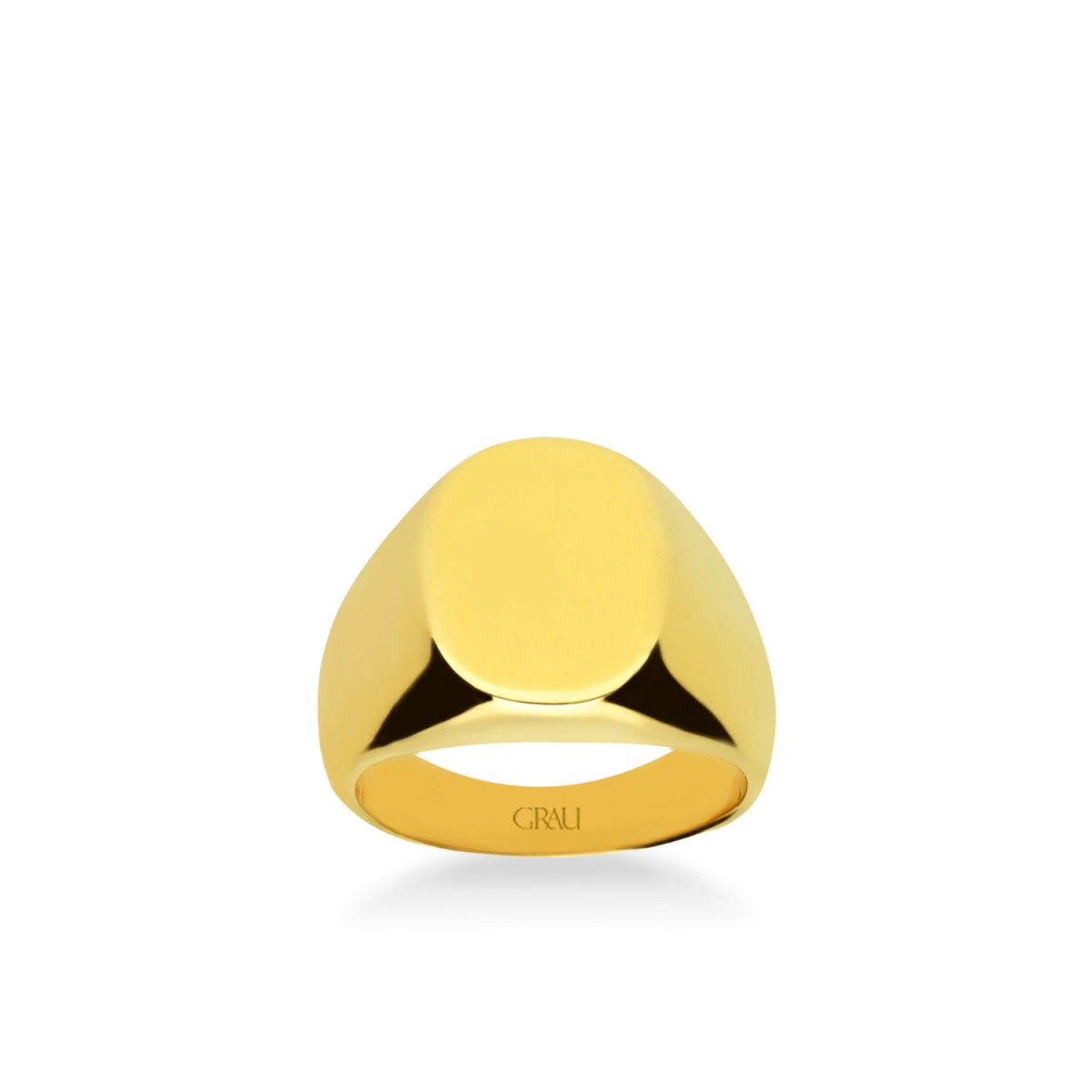 Anillo Sello Redondo Oro Amarillo