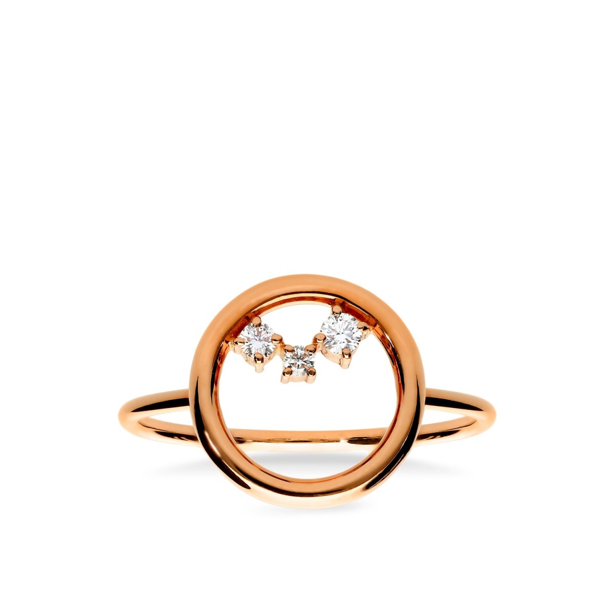 Large Bright Circle Ring Grau