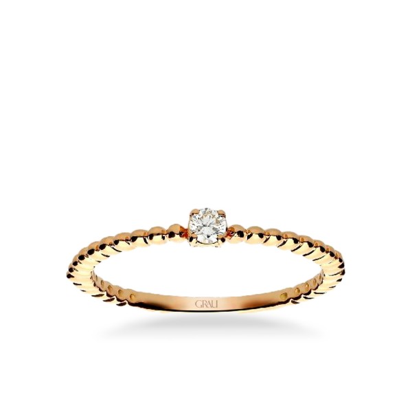 Solitaire Ring with Central Diamond