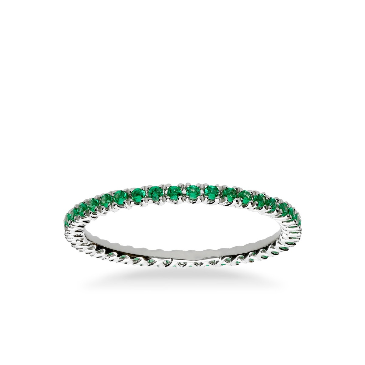 Grau white gold and emerald ring
