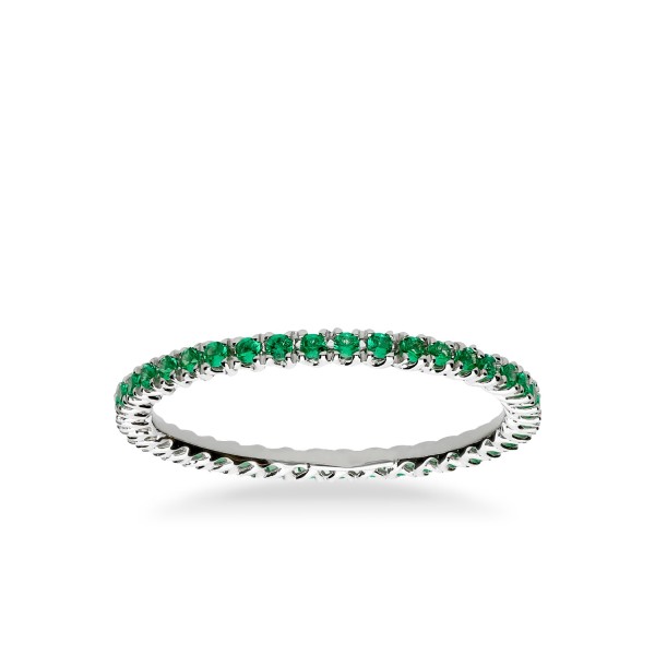 Grau white gold and emerald ring