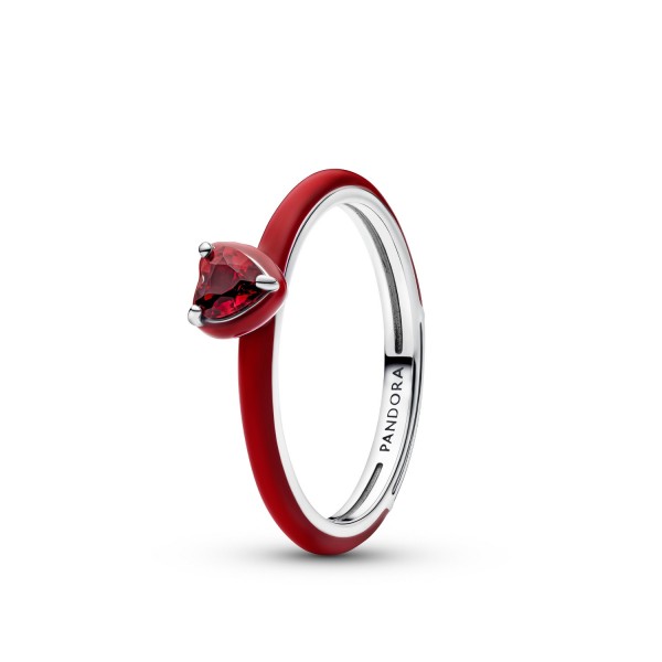 Anillo Pandora Corazón Chakra Rojo