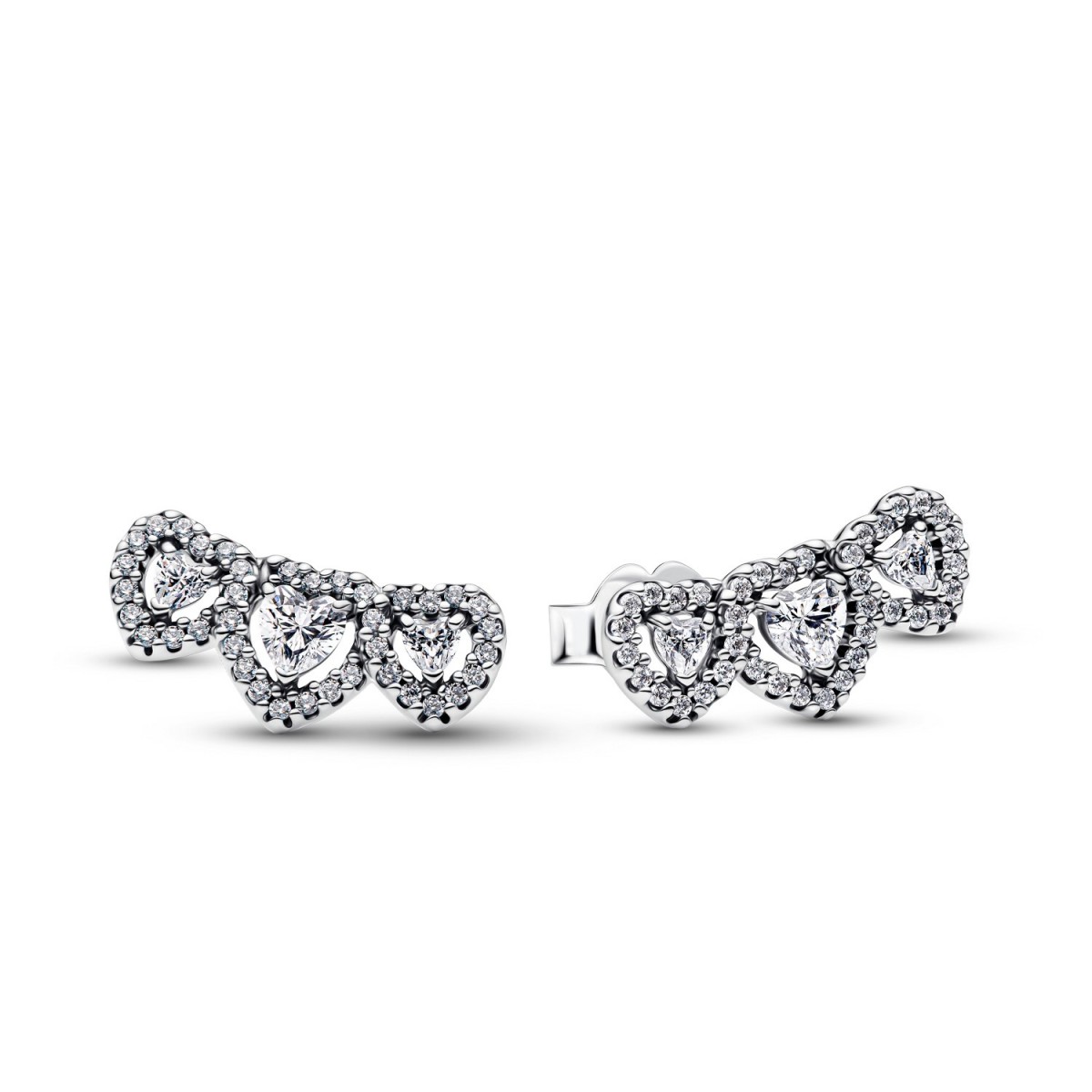 Arracades de Botó Triple Halo Cor