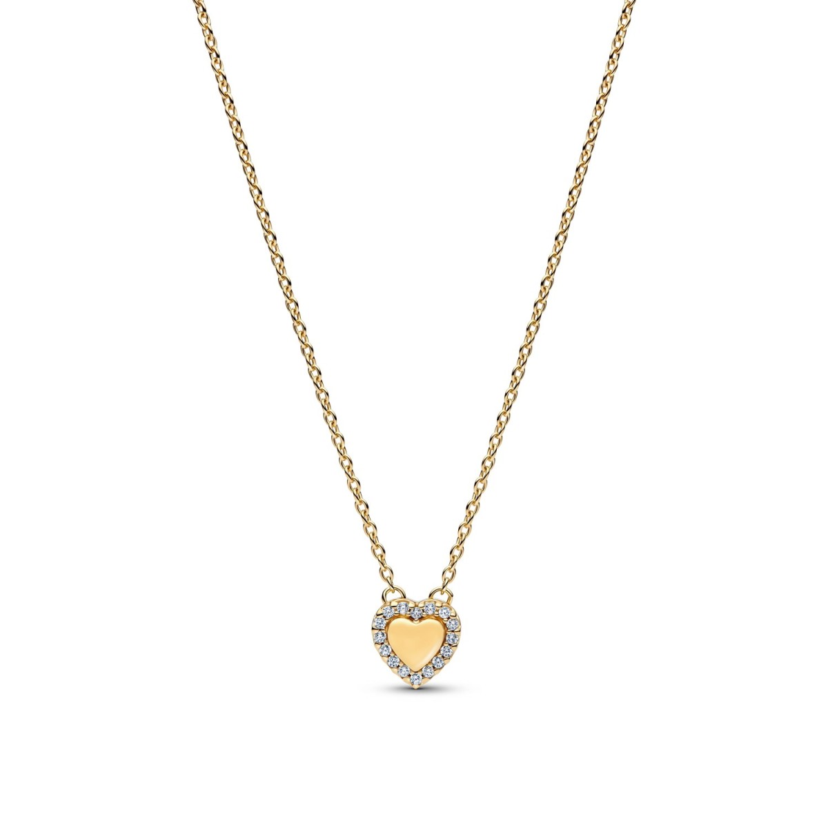 Pandora Engravable Heart Halo Necklace