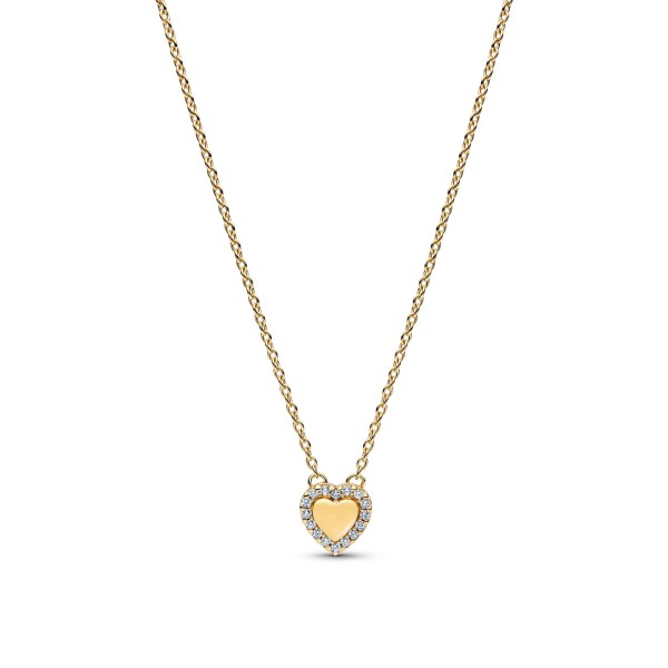Pandora Engravable Heart Halo Necklace