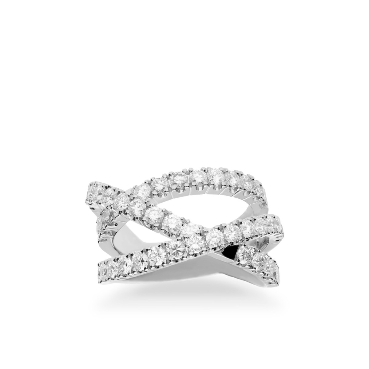 Anillo Oro Blanco y Diamantes