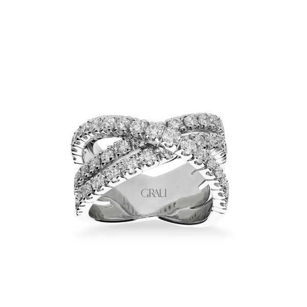 Anillo Cruzado Diamantes