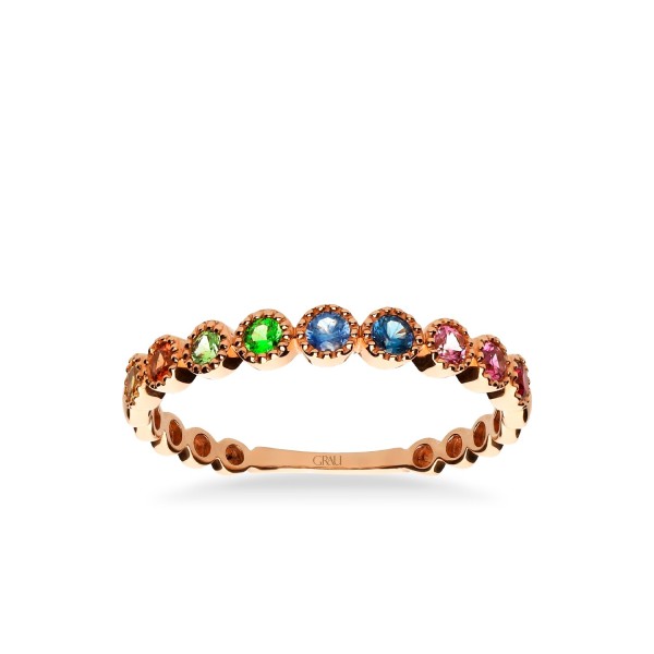Anillo Oro Rosa Rainbow