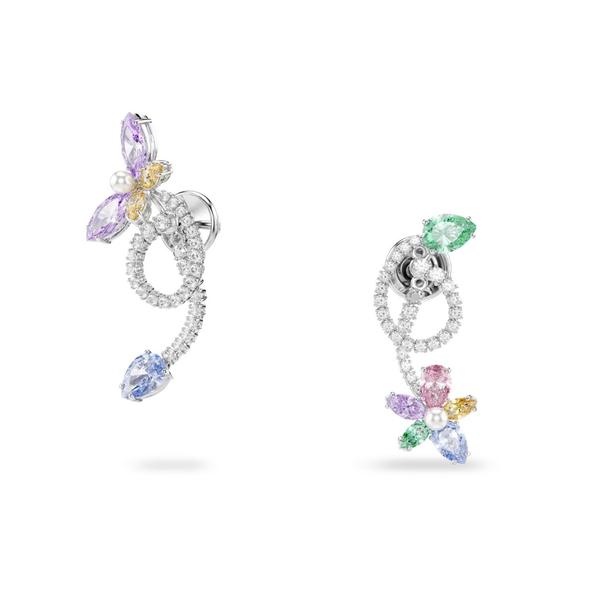 Arracades penjants florals Grande x Swarovski multicolor