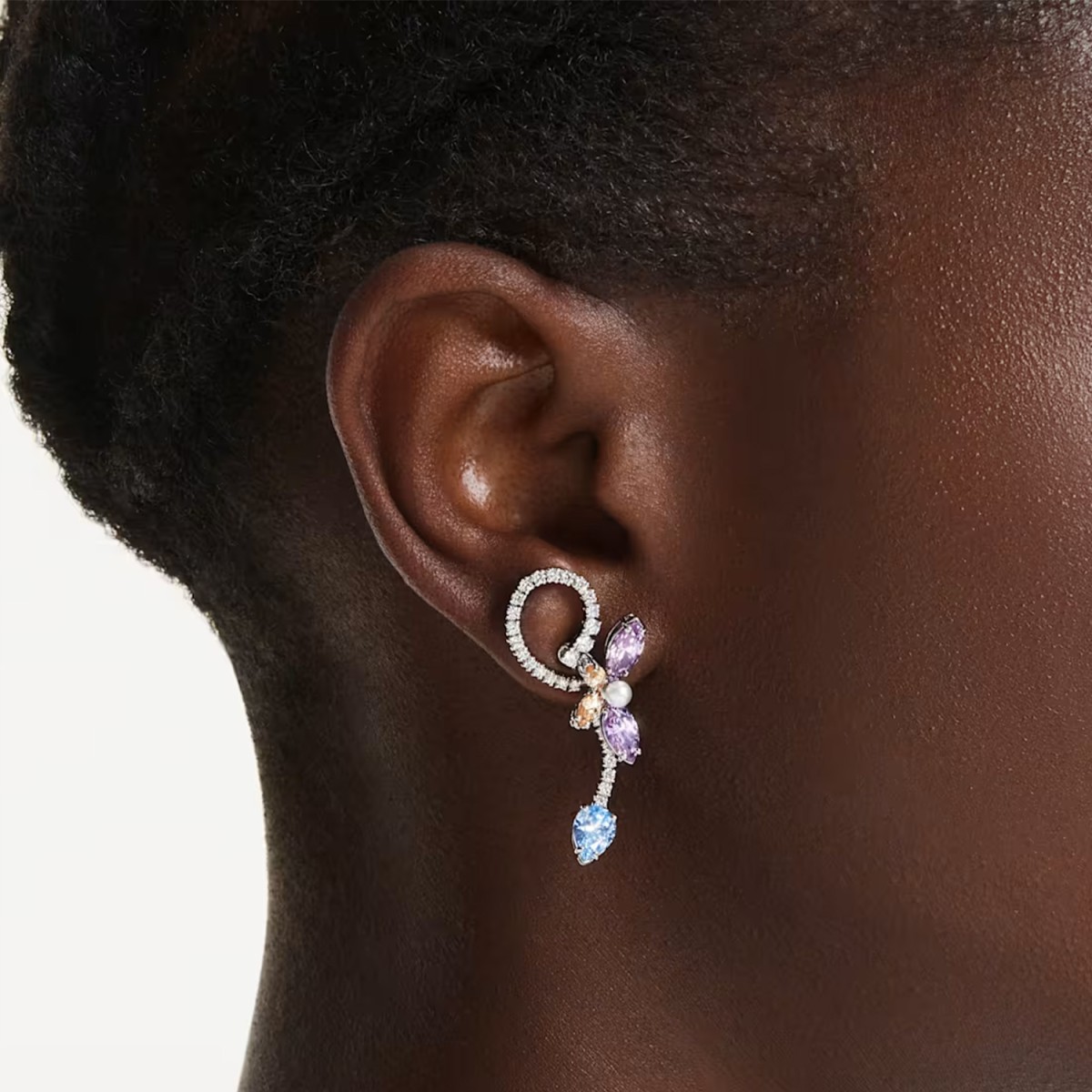 Arracades penjants Grande x Swarovski multicolor | Joieria Grau Online