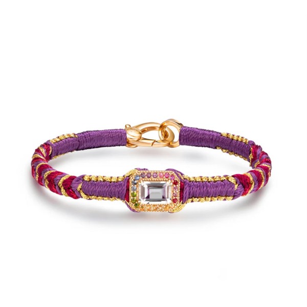 Polsera Amy violeta amb Diamants i Safirs