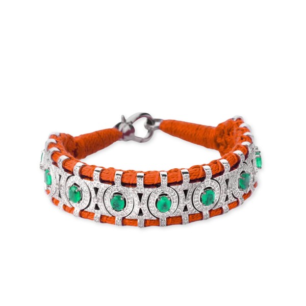 Polsera taronja de Sao Paulo amb Maragdes