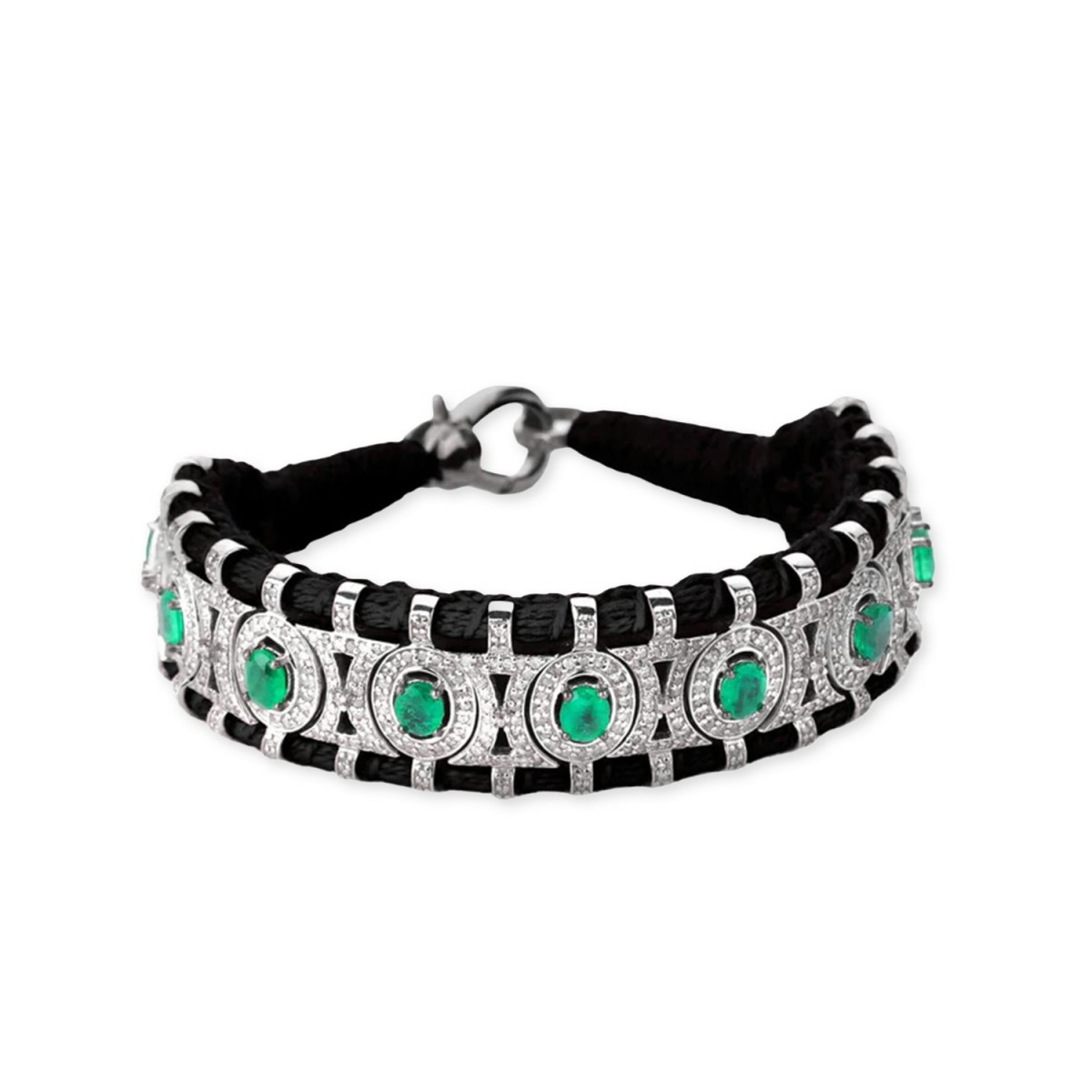 Polsera negra de Sao Paulo amb Esmeraldas