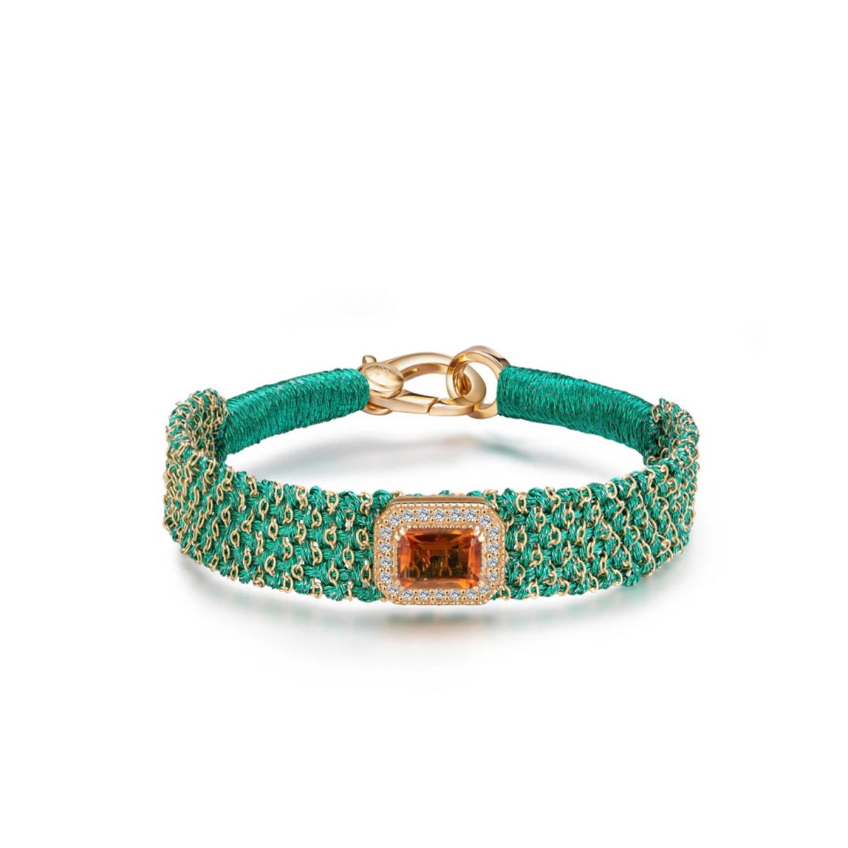 Polsera Vicky en color maragda amb Citrina de Madeira