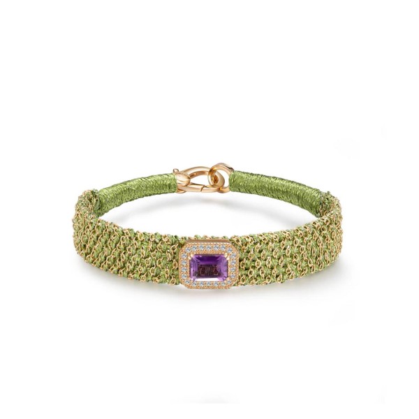 Polsera Vicky color Llima amb Ametista