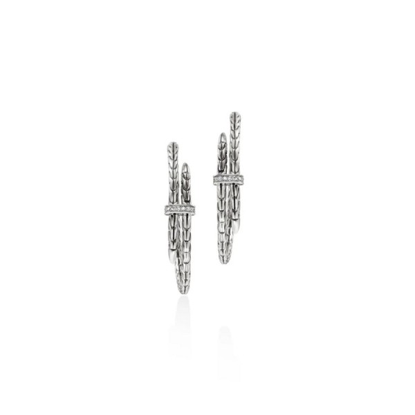 Pendientes John Hardy Spear Hoop con Diamantes