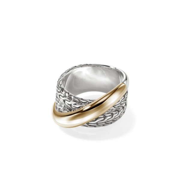 Anillo John Hardy Essential en Oro y Plata