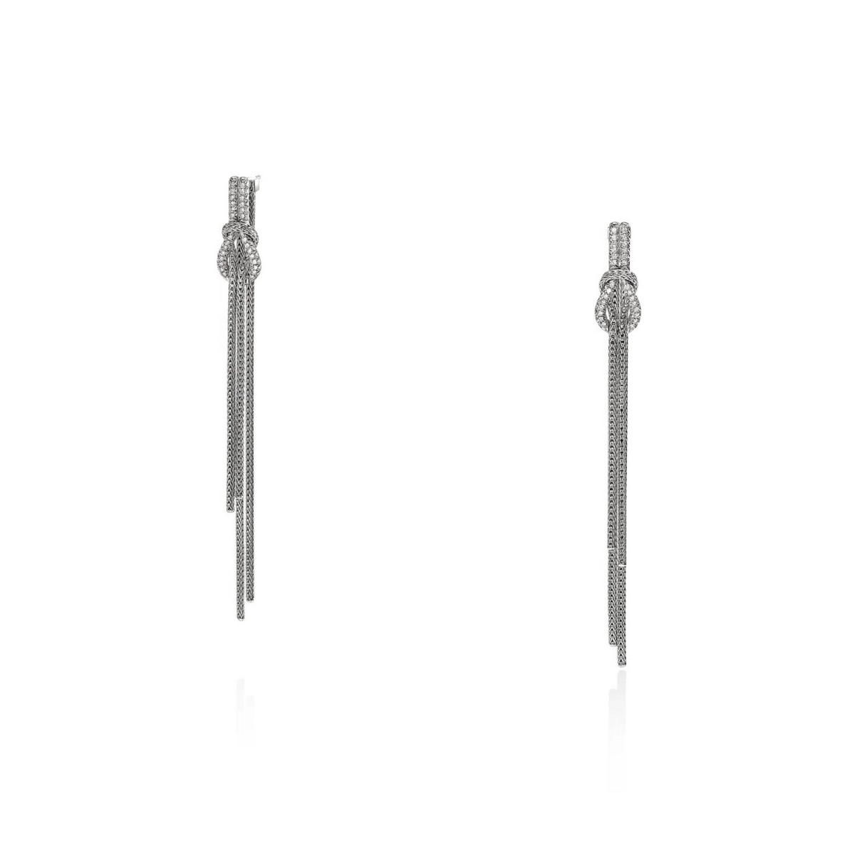 John Hardy Love Knot Earrings with Diamonds